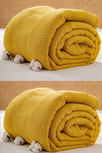Muslin Blanket - Pure 100% Turkish Cotton Airy Soft Light Versatile
