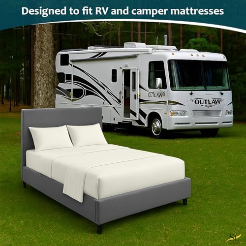 Shreem Linen Luxury 4 Piece Microfiber RV Sheet Set, Deep Pocket Fits