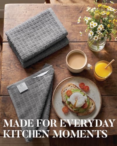 Bumble Kitchen Towels (6-Pack), 16"x28", 100% Cotton Dish Towels