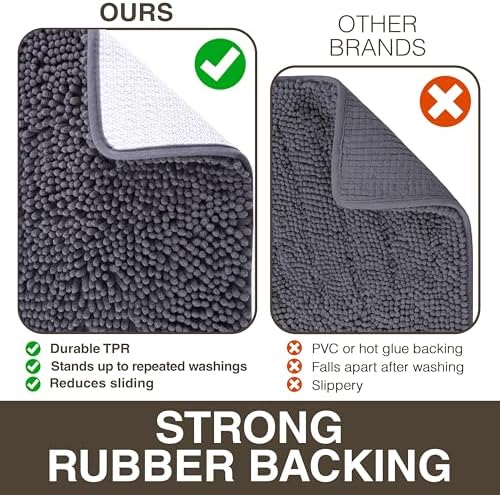 Neater Home Plush Bathroom Rugs 36x24 Thick Chenille Quick Dry