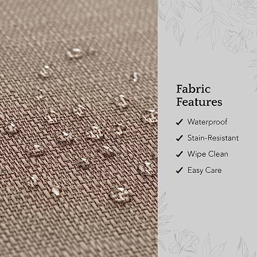 Elrene Home Fashions Laurel Solid Texture Water and Stain Resistant