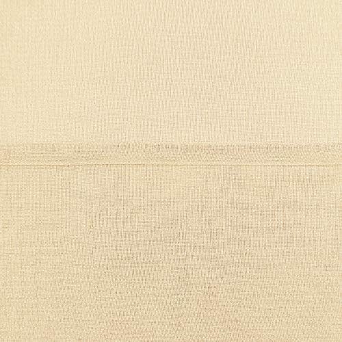 DWCN Sheer Curtains Faux Linen Voile Sheer Drapes for Living Room