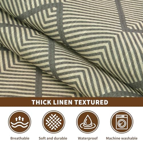 Rectangle Waterproof Tablecloth Linen Textured Table Cloth,Stain and