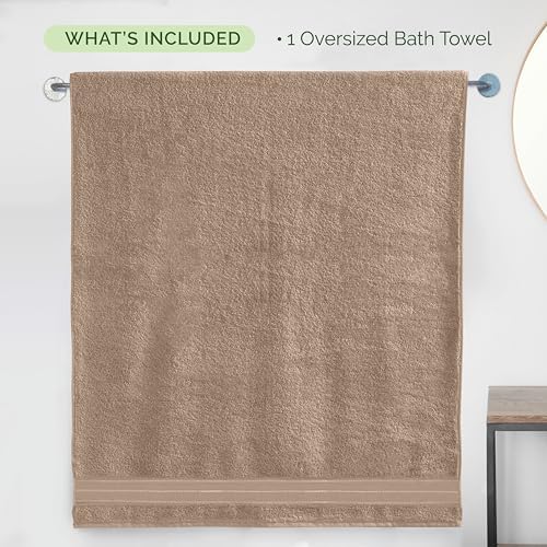 Elegant Comfort Three Line Popcorn Extra Large Luxury Bath Towel - 40"