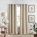 Martha Stewart Beige Room Darkening Curtains Textured Lined Grommet