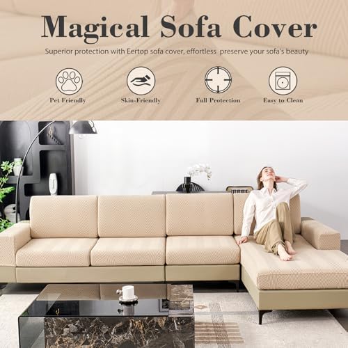 Couch Cushion Covers for Sectional Sofa, Wear Resistant Individual