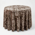 Allendale Taupe Crushed Velvet Wedding Tablecloth, Premium Polyester
