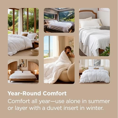 Bedsure Duvet Cover King Size, 3Pcs Double Brushed Bedding Set, Sage