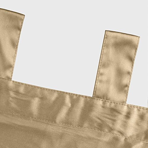 ChadMade Light Filtering Faux Silk Curtain for Living Room 96 Inches