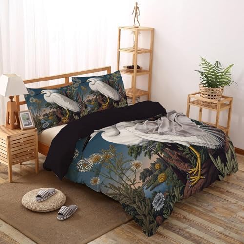 Plants and Trees Duvet Cover King Size Set Hydrangea Branches Bedding