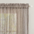 Semi Sheer Curtains Panles, Faux Linen Rod Pocket Window Sheer