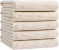 Homaxy 100% Cotton Oversized Waffle Weave Kitchen Towels, 5-Pack