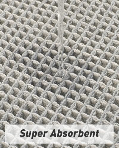 AMOAMI Upgraded Waffle Runner Rug Super Absorbent Non Slip Bath Mats