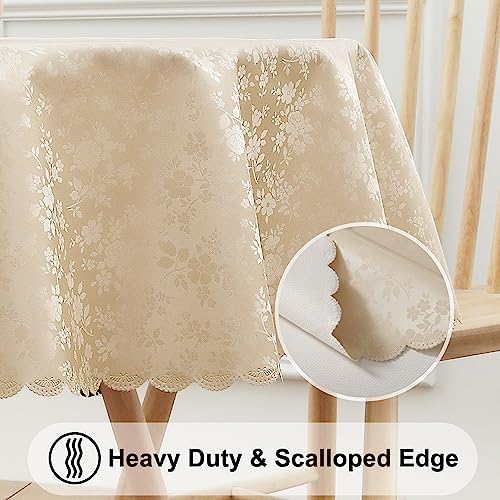 Smiry Round Waterproof Heavy Duty Vinyl Tablecloths, 70 x 70 Inch