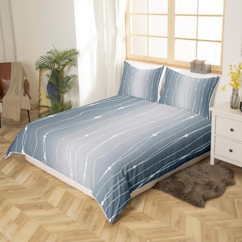 Erosebridal Ombre Grey Duvet Cover Queen Aesthetic Geometric Bedding