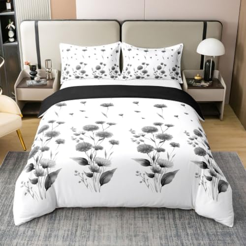 Erosebridal Floral 100% Cotton Duvet Cover Queen