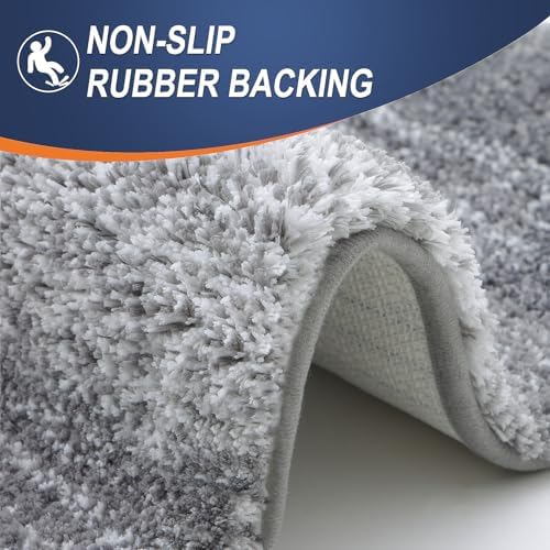 OLANLY Bathroom Runner Rug 59x24, Extra Soft Absorbent Microfiber Bath