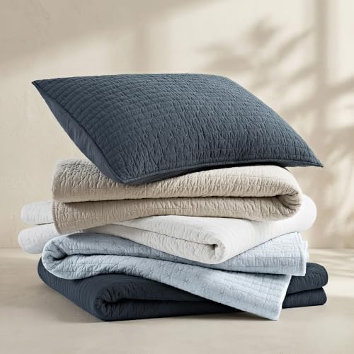 EVERGRACE Cross Stitch Pre-Washed Cotton Quilt Bedding Set King Size