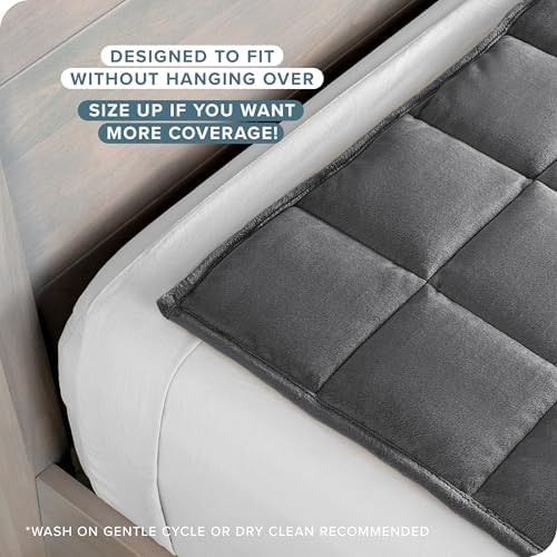 Bare Home Minky Fleece Weighted Blanket (Grey, 40"x60" 10lbs)