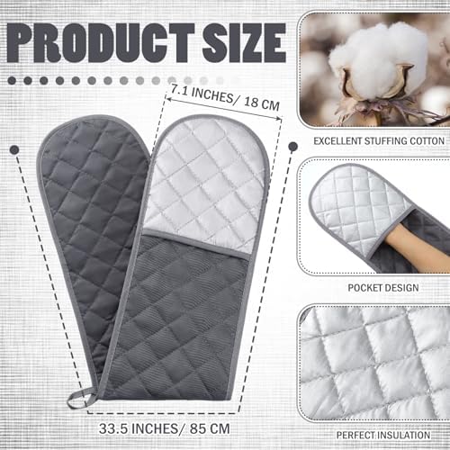 Neer 2 Pcs Christmas Double Oven Mitts Heat Resistant Kitchen Gloves