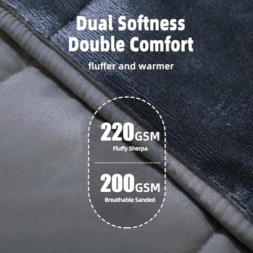 MOTRIP Soft Weighted Blanket, Dark Grey, 48 * 72 10LBS