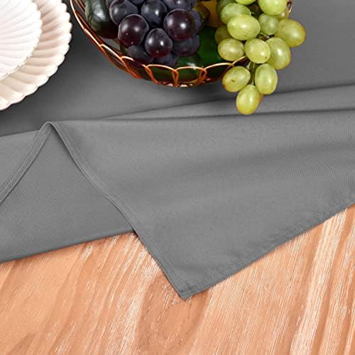 MEANMOY Grey Square Tablecloth 70x70 Inch Water Resistant Table Cloth