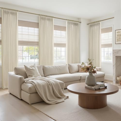 Extra Long 102 Inch Pinch Pleated Blackout Nursery Curtains 4 Panel
