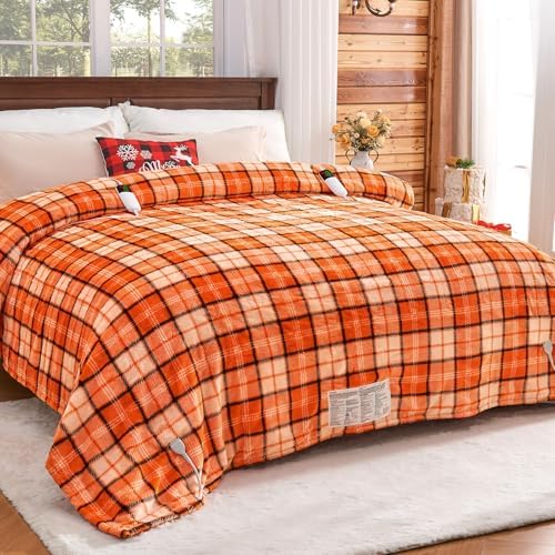OCTROT Heated Electric Blanket Queen Size, 84X90 Heating Blanket Queen