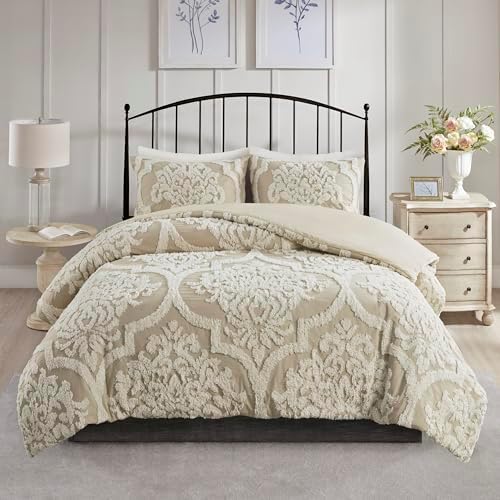 Madison Park Tufted Chenille 100% Cotton Duvet Modern Luxe All Season