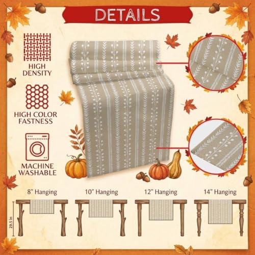 Modern Minimalist Table Runner Cotton Linen 108 Inch Holiday Dresser