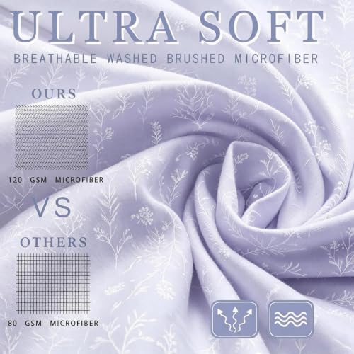 Branches Leaves Duvet Cover King Size Microfiber Gray 104"x90"