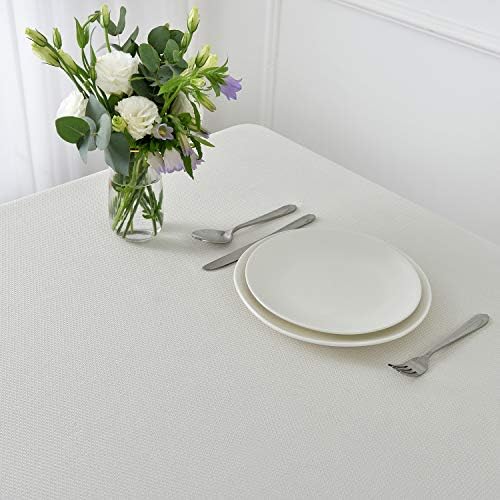 maxmill Textured Rectangle Tablecloth Water Resistant Wrinkle Free