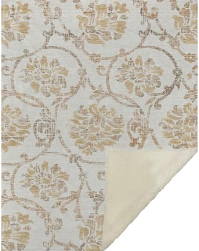 Addison Rugs ASB762 Ivory 50" x 70" Oversized Sherpa Throw Blanket