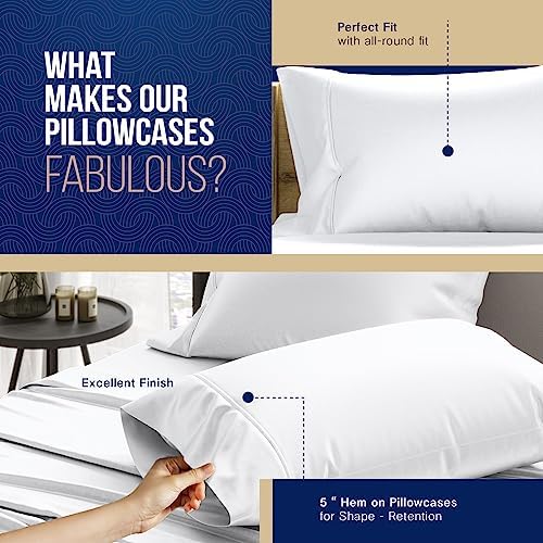 TEXAS LINEN CO. Luxury Egyptian Cotton King Taupe Pillow Cases Set of