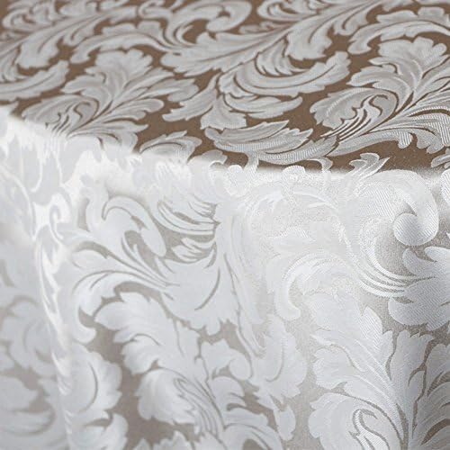 Tektrum Heavy Duty 90 inch Round Damask Jacquard Tablecloth Table