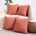 All Smiles Decorative Coral Throw Pillow Covers 18x18 Set of 4