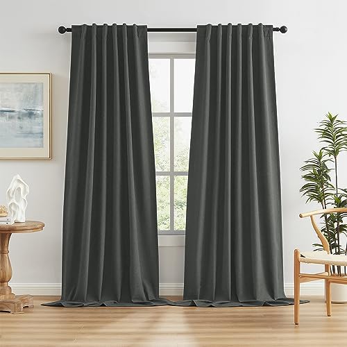 KEQIAOSUOCAI Blackout Curtains for Patio 120 Inch Length, Total Sun