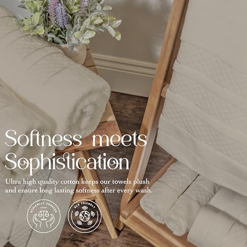 Towel Set: Super Absorbent, Quick-Drying, Soft, Plush. Features