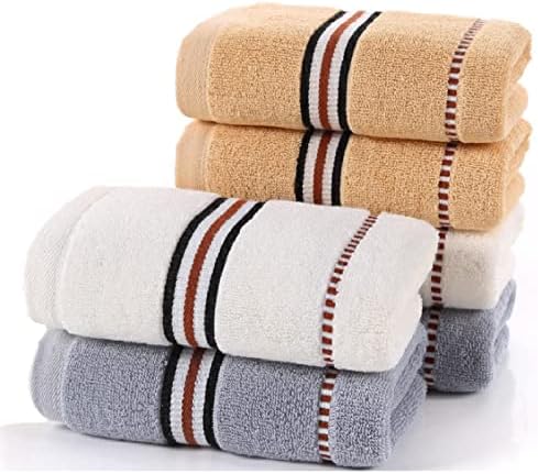 6-Piece 100% Cotton Towels, Absorbent Facial Towels for Daily use at
