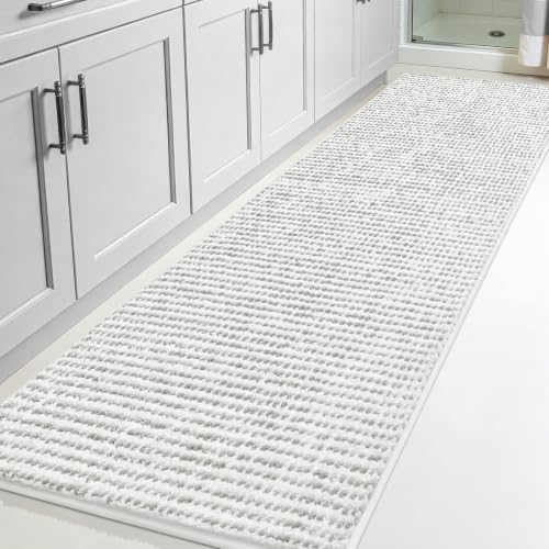 ACCUMTEK Luxury Chenille Bathroom Rugs Non Slip 60" x24", Extra Soft