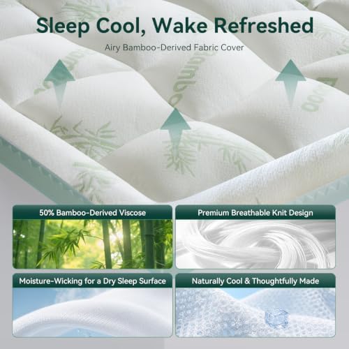 4-Inch Dual-Layer Bamboo Viscose Cooling Memory Foam Queen Mattress