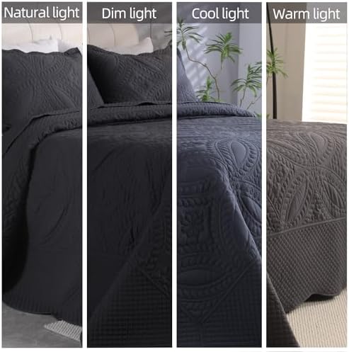 Cmfshape Oversize King Bedspread 120"x120",3 Piece California King