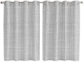 Rustic Light Gray Window Curtains 63 Inch Length 2 Panels Set