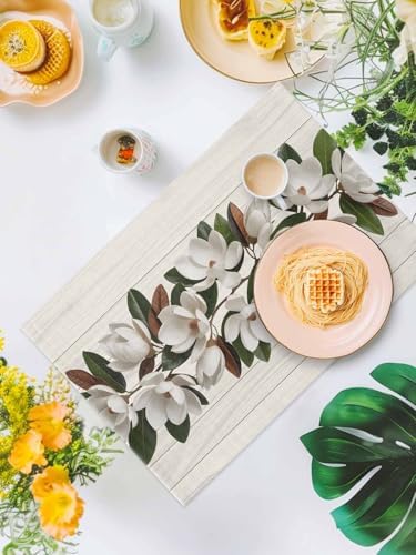 Botanical Flowers Placemats for Dining Table Set of 4, Farmhouse
