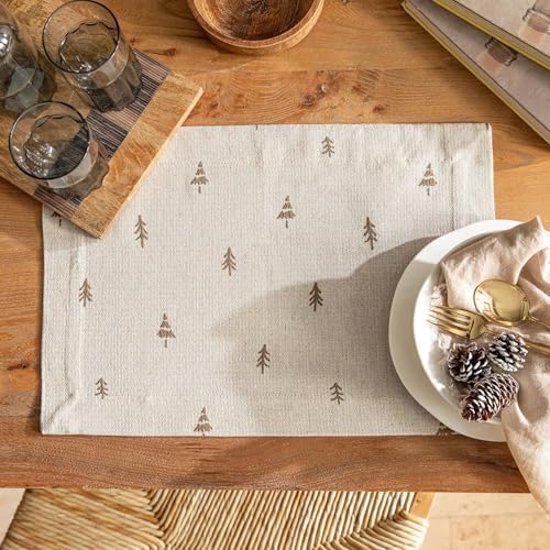 Chakra Alarce Dining Table Placemats - Lyocell & Linen Blend Cloth
