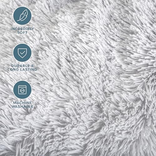 Bare Home Shaggy Faux Fur Sherpa Blanket (King, White)