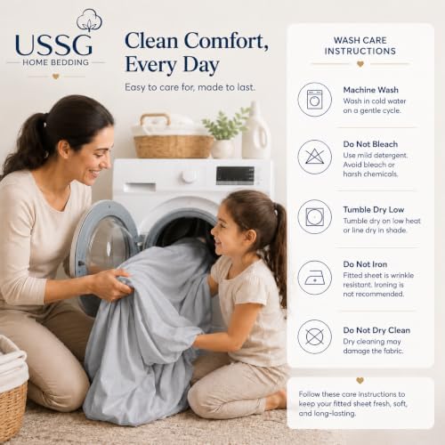 USSG HOMEBEDDING Full XL Flat Sheet Only, 100% Cotton Flat Sheet, 1000