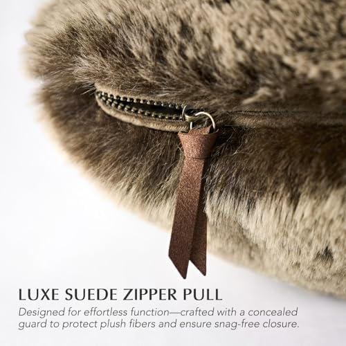 EVERGRACEHOME Luxury Soft Faux Chinchilla Fur Throw Blanket 60”x80”