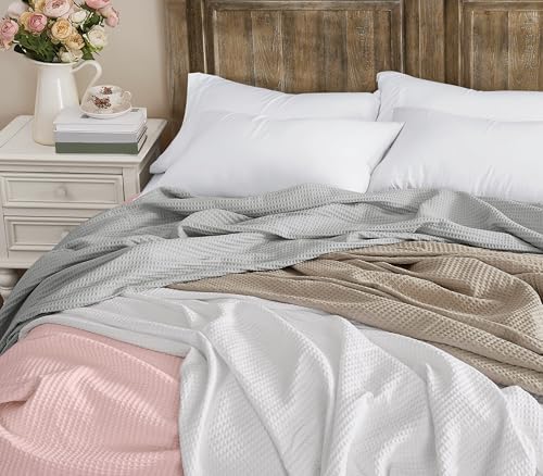 The Farmhouse by Rachel Ashwell Cotton Waffle White King Blanket