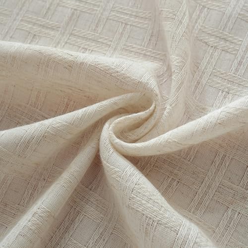 Natural Linen Cottton Tablecloth,Rectangle Rustic Elegant Tablecloth